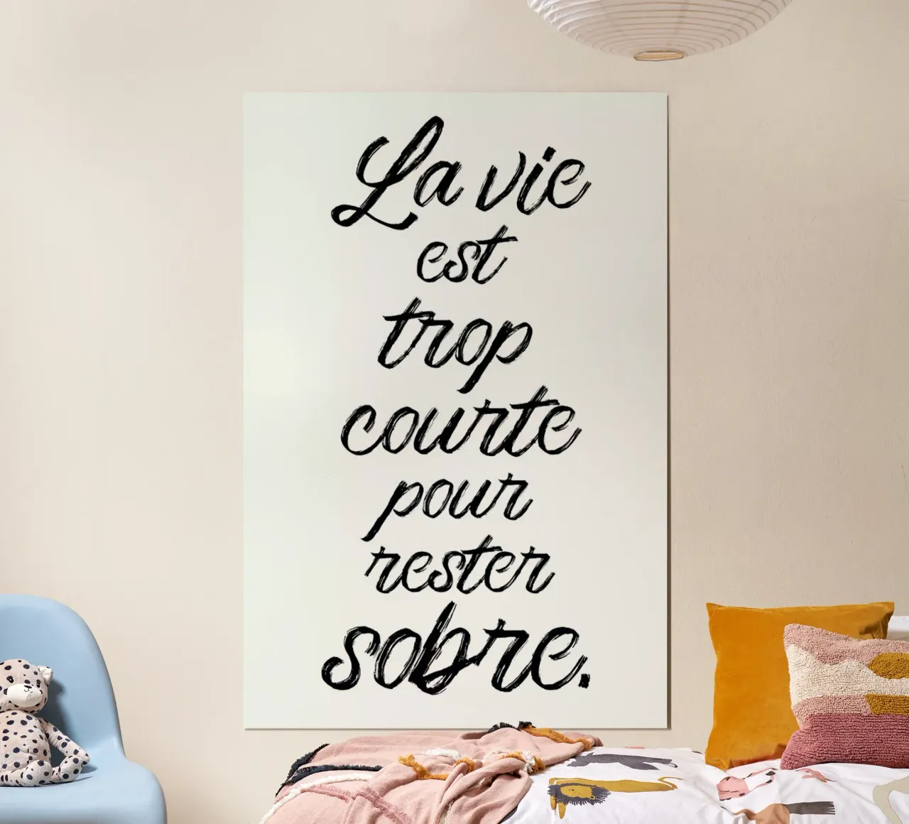 Trop courte poster con telaio in alluminio da typed