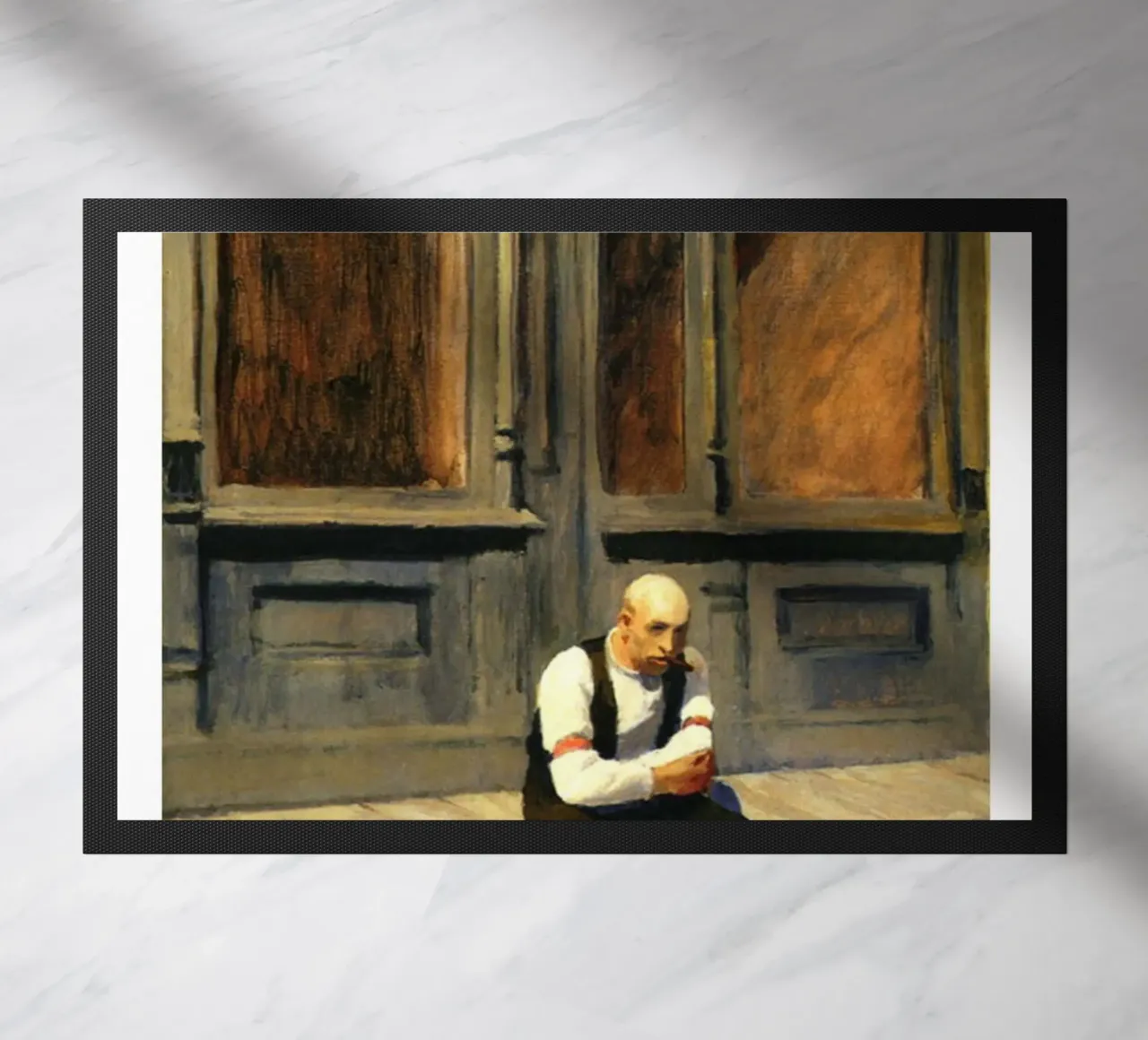Edward Hopper Excursion into Philosophy | Realism Print doormat by NorwesClub