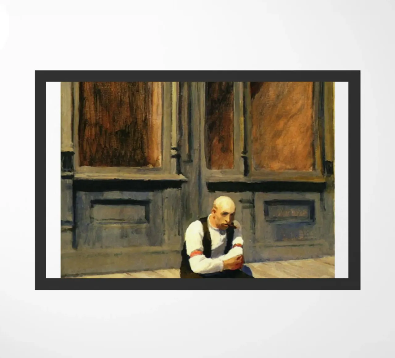 Edward Hopper Excursion into Philosophy | Realism Print doormat by NorwesClub