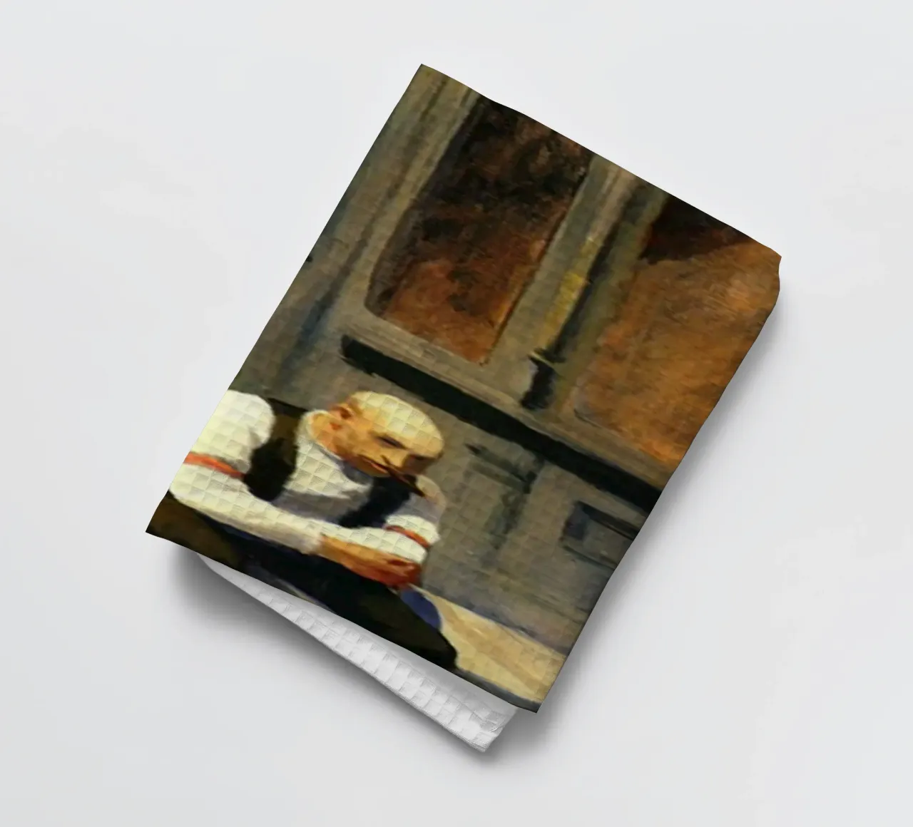 Edward Hopper Excursion into Philosophy | Realism Print tea towel by NorwesClub