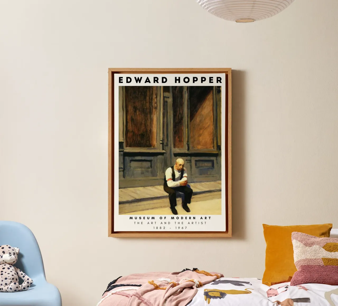 Edward Hopper Excursie in de filosofie | Realisme Print canvas met Baklijst van NorwesClub