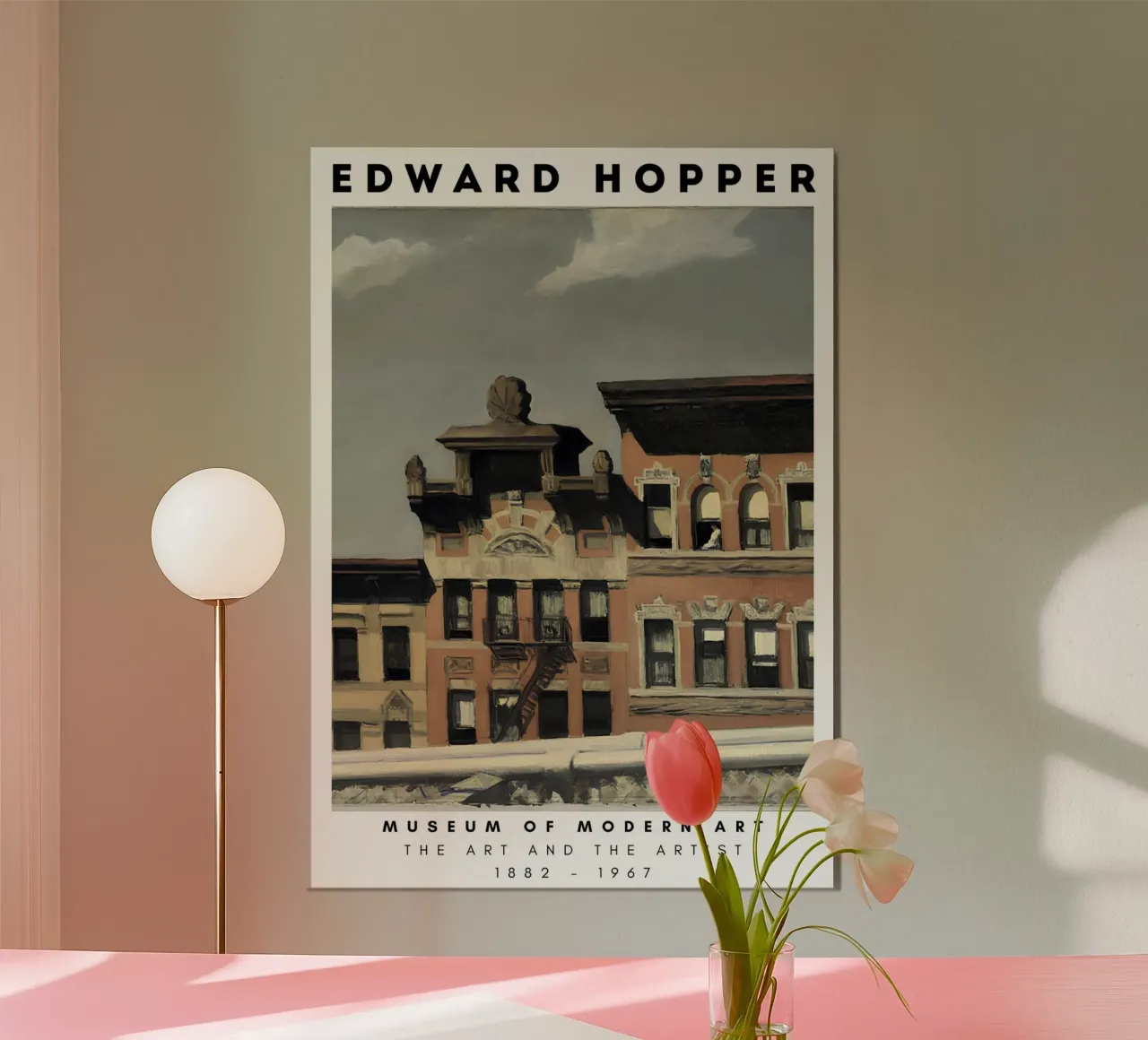 Edward Hopper Williamsburg Bridge - Stedelijk Realisme Kunst poster van NorwesClub