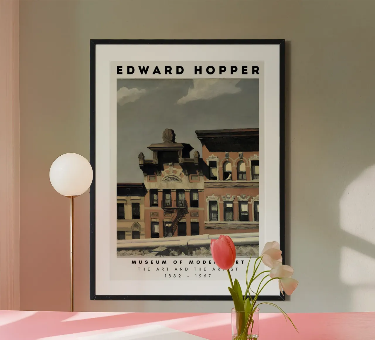 Edward Hopper Williamsburg Bridge - Stedelijk Realisme Kunst poster van NorwesClub