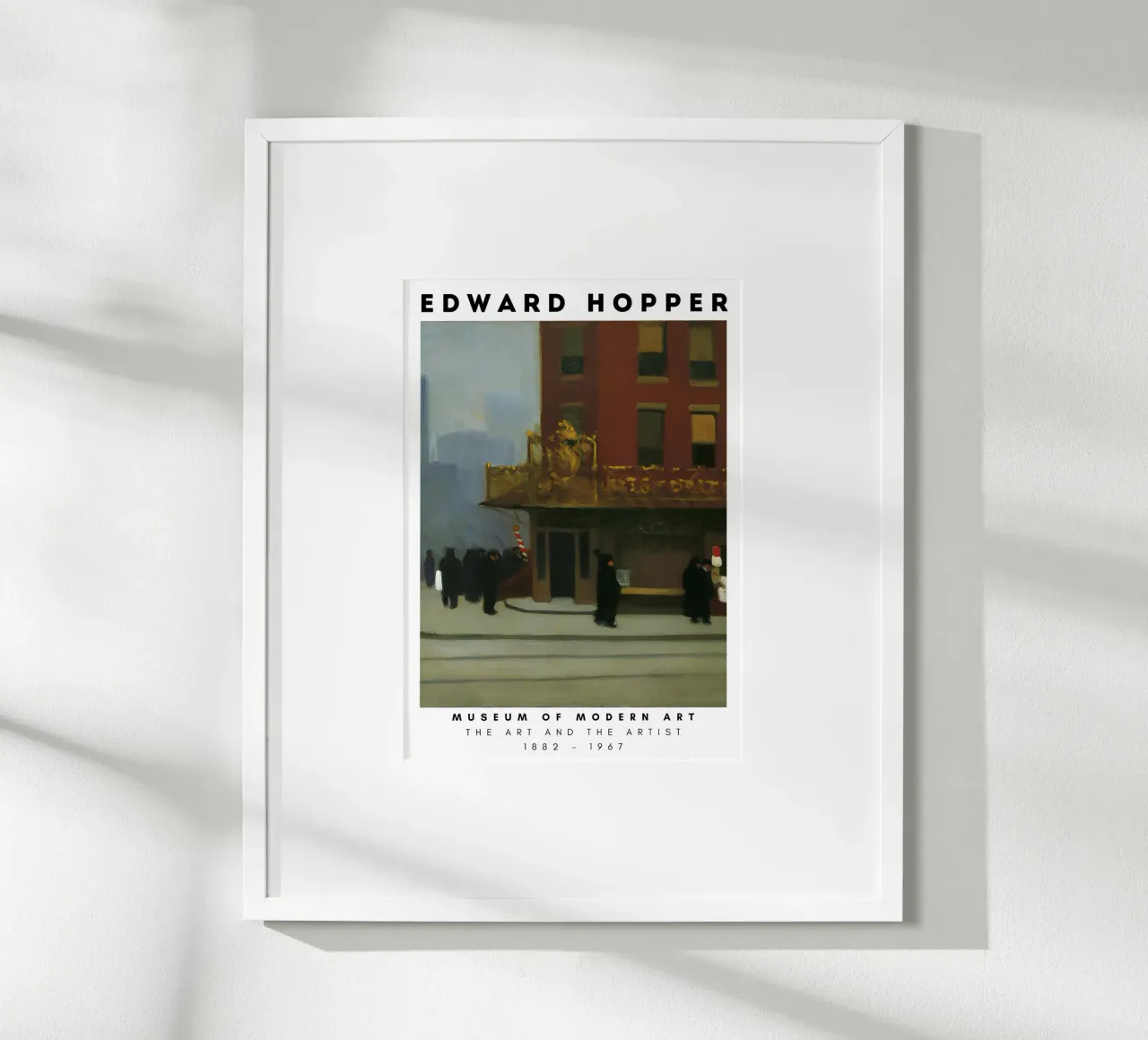 Edward Hopper New York Corner - Stedelijk realisme kunst poster van NorwesClub