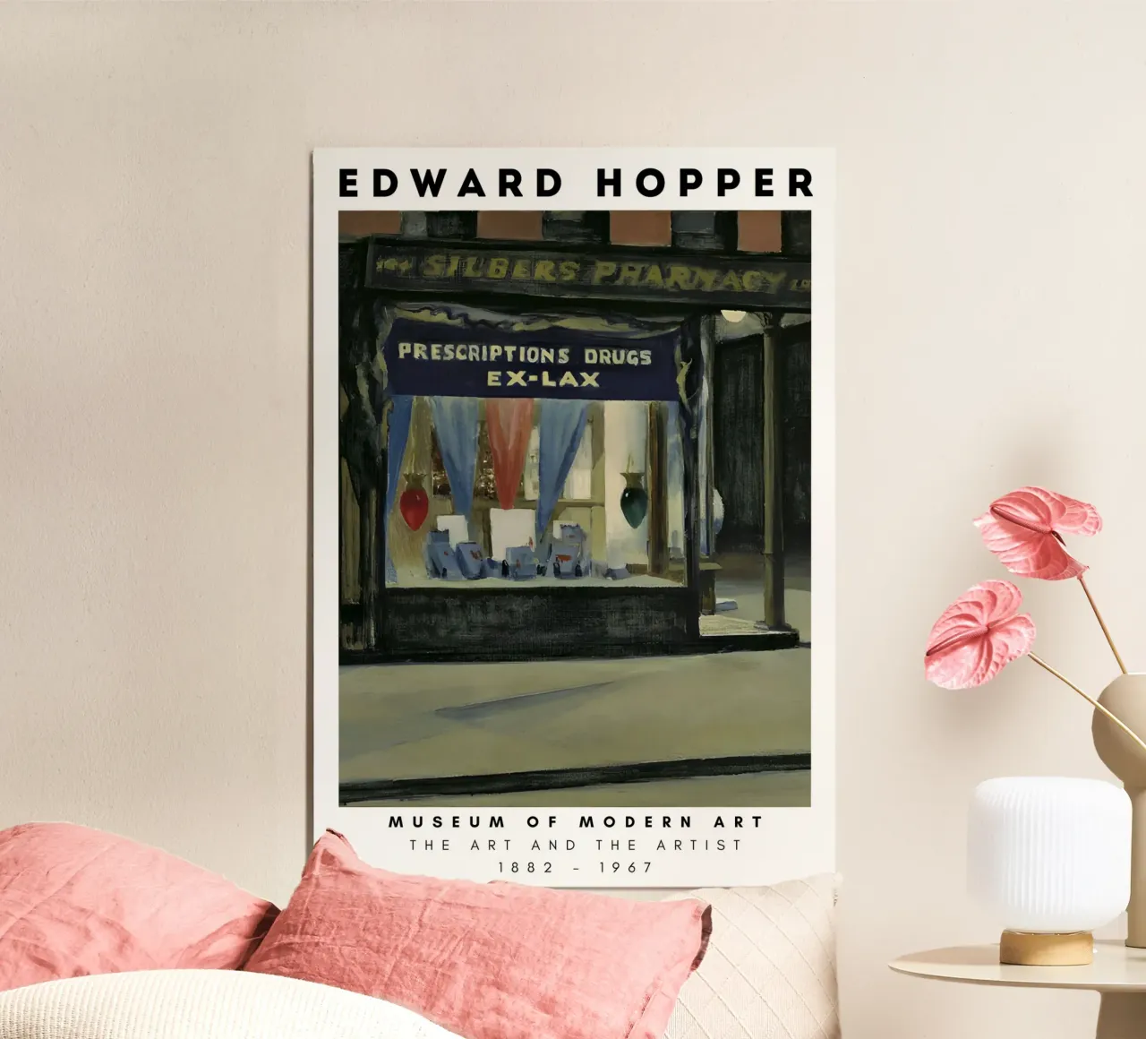 Edward Hopper Drug Store - Amerikaans realisme poster van NorwesClub