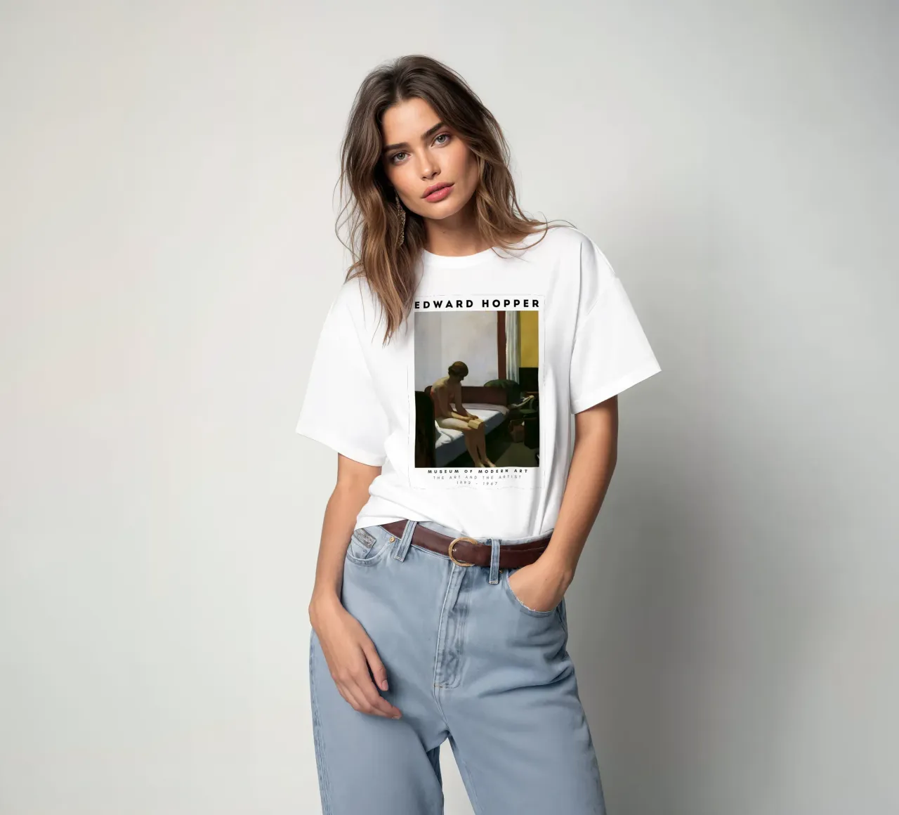 Camera d'albergo di Edward Hopper - Arte del realismo americano t-shirt da NorwesClub