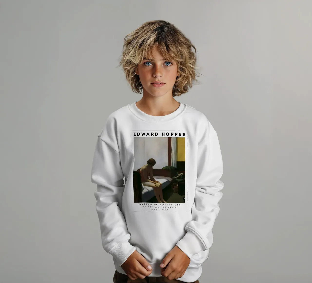 Camera d'albergo di Edward Hopper - Arte del realismo americano felpa bambino da NorwesClub