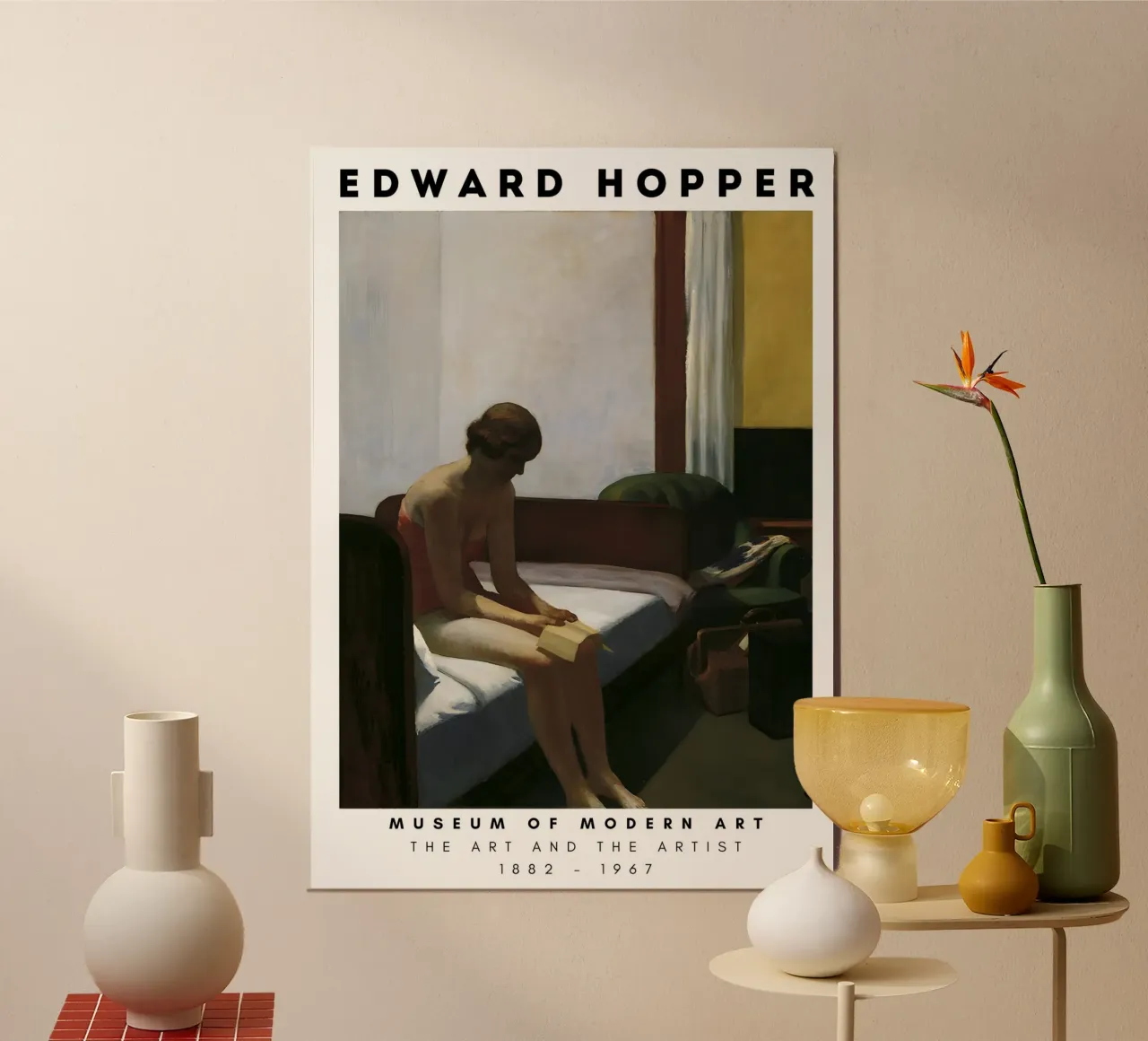 Camera d'albergo di Edward Hopper - Arte del realismo americano alluminio dibond da NorwesClub