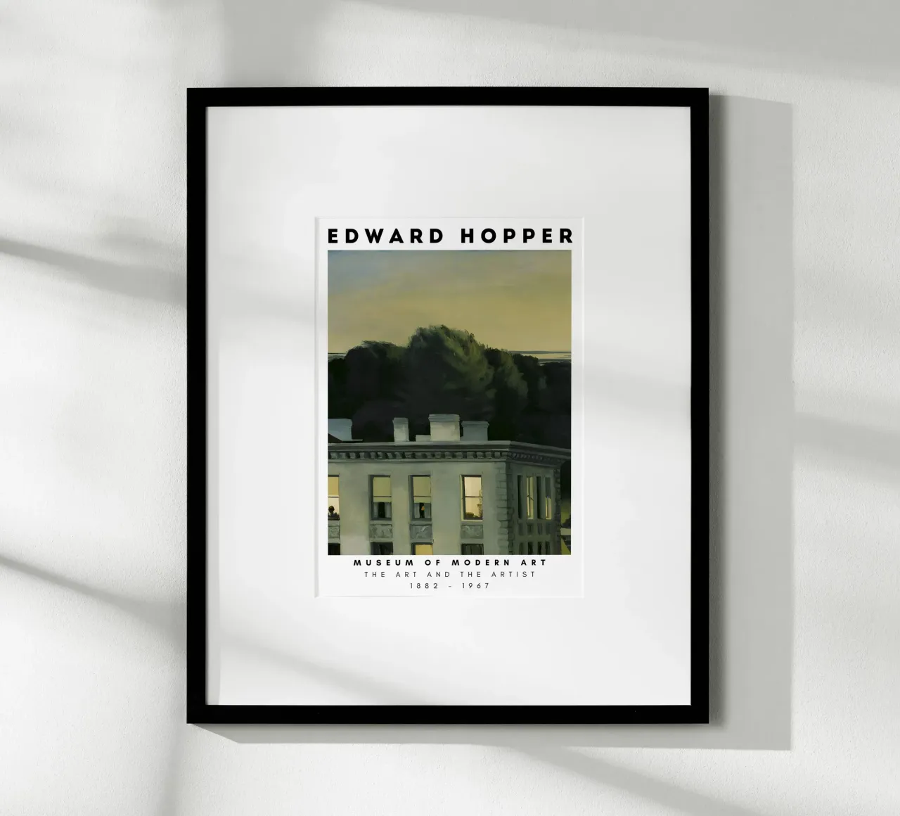 Edward Hopper Huis bij Schemering - Amerikaanse Realisme Print poster van NorwesClub