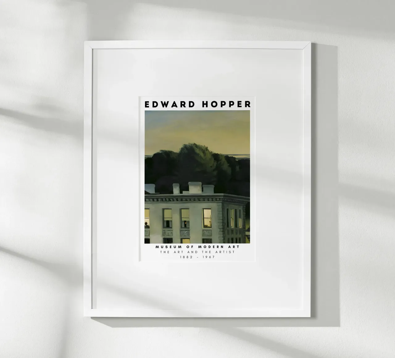 Edward Hopper Huis bij Schemering - Amerikaanse Realisme Print poster van NorwesClub