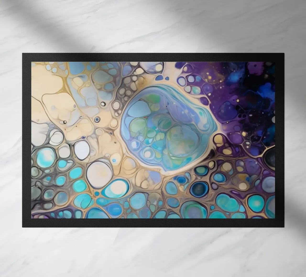 SEA PATTERN BLUE doormat by dinem