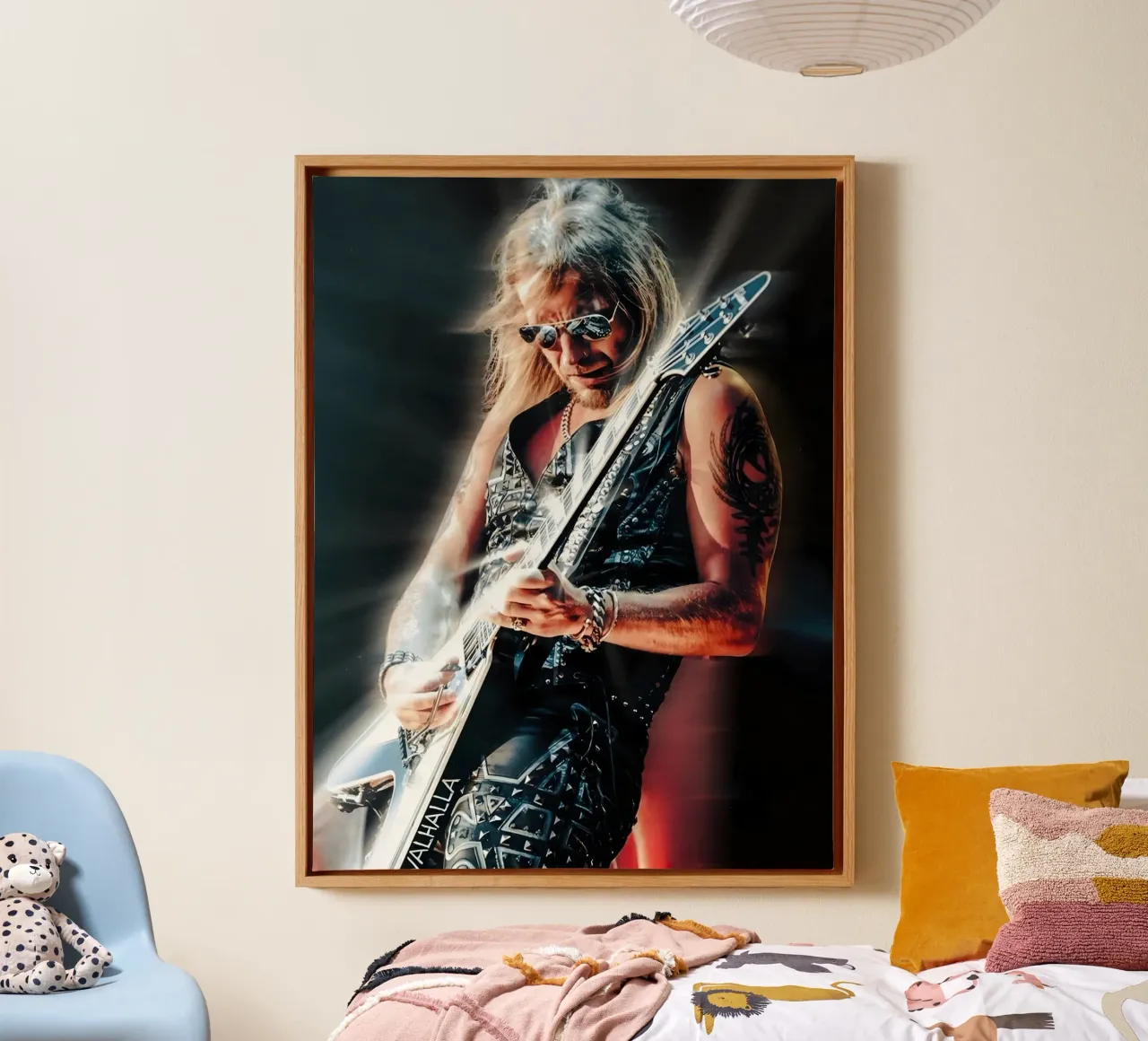 Richie Faulkner tela con Cornice a cassetta da Low poly art
