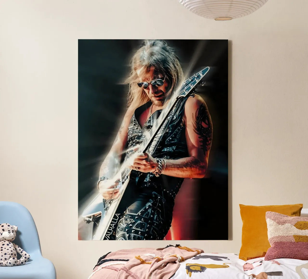 Richie Faulkner tela con Cornice a cassetta da Low poly art