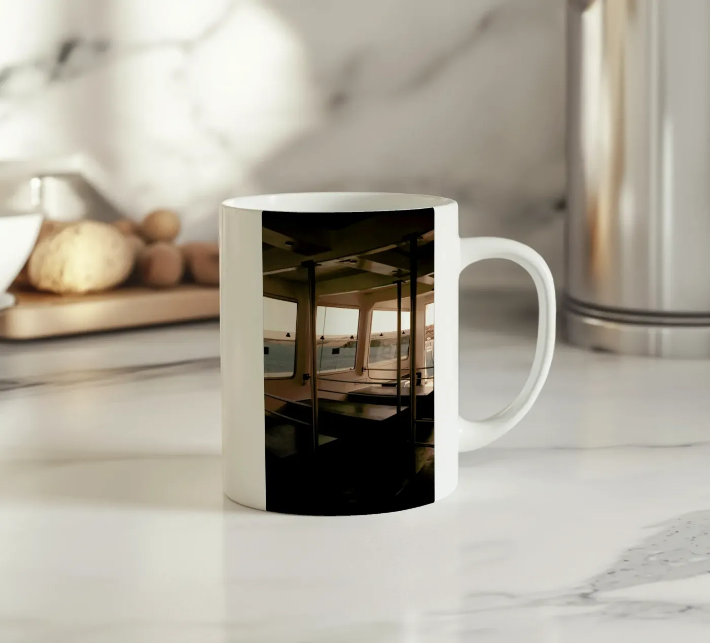Go Somewhere ceramic mug by Sebastian Hilgetag