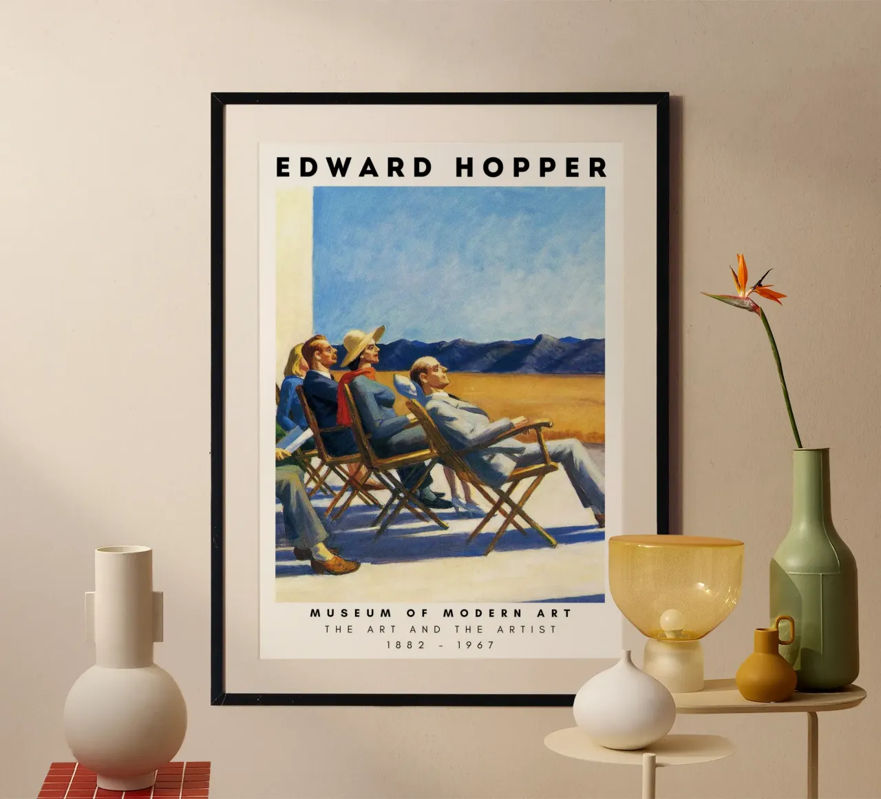 Edward Hopper Mensen in de zon - Amerikaans realisme Print poster van NorwesClub