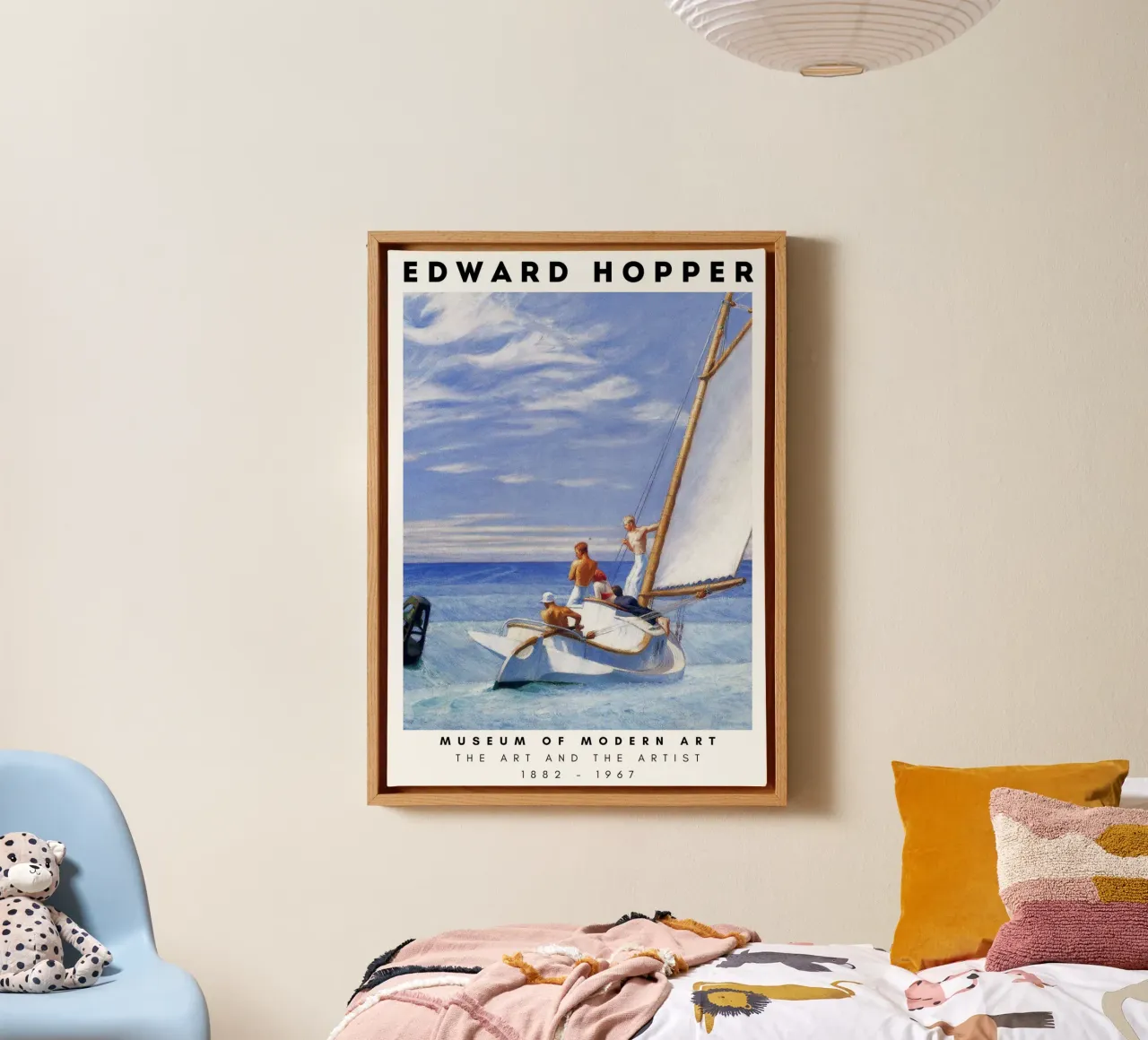 Edward Hopper Deining van de grond - Amerikaans realisme Print canvas met Baklijst van NorwesClub
