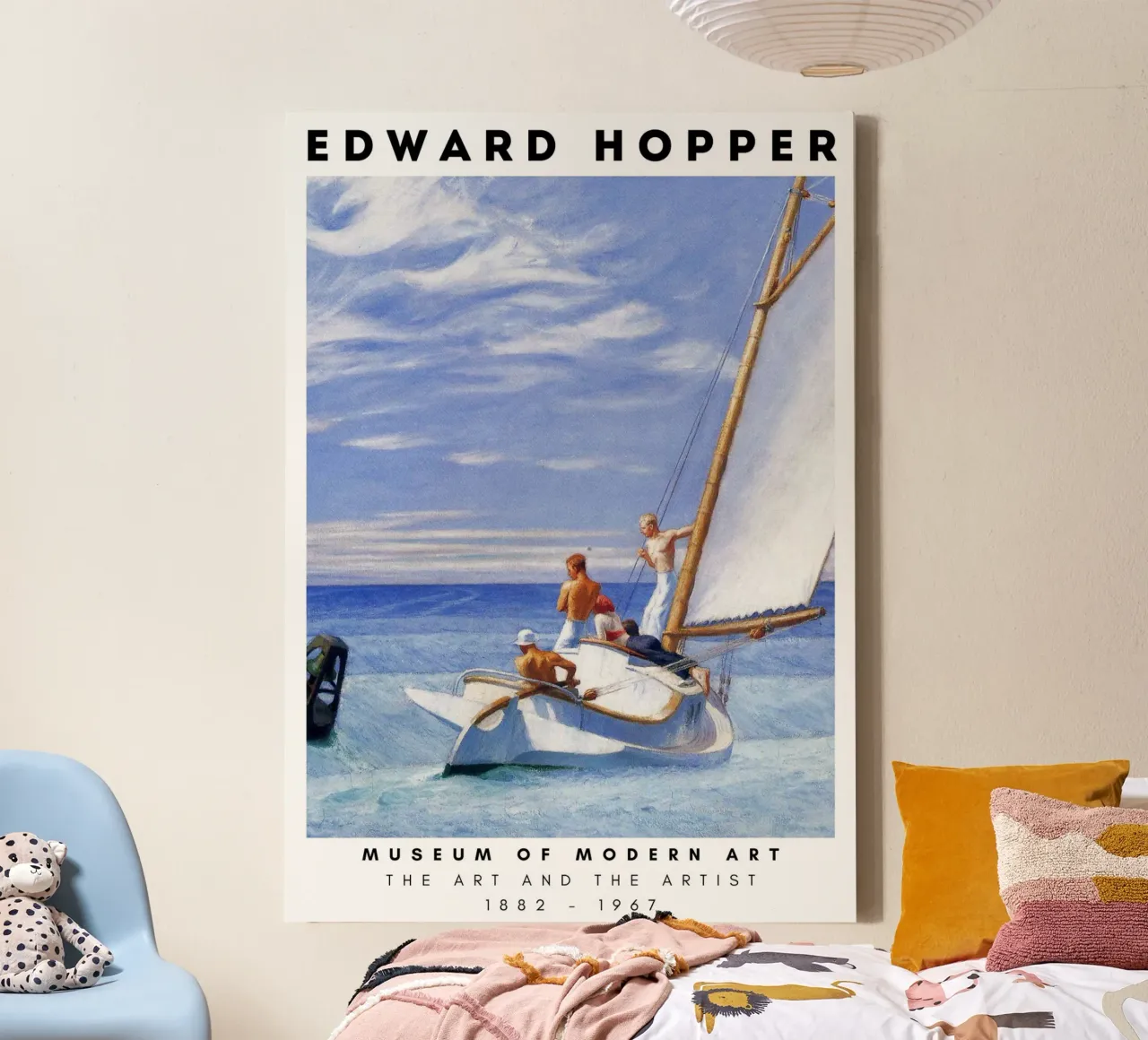 Edward Hopper Deining van de grond - Amerikaans realisme Print canvas met Baklijst van NorwesClub