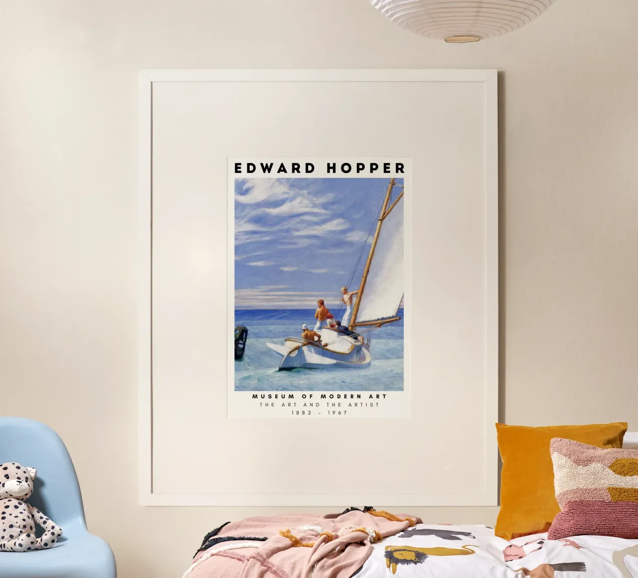 Edward Hopper Deining van de grond - Amerikaans realisme Print poster met aluminium frame van NorwesClub