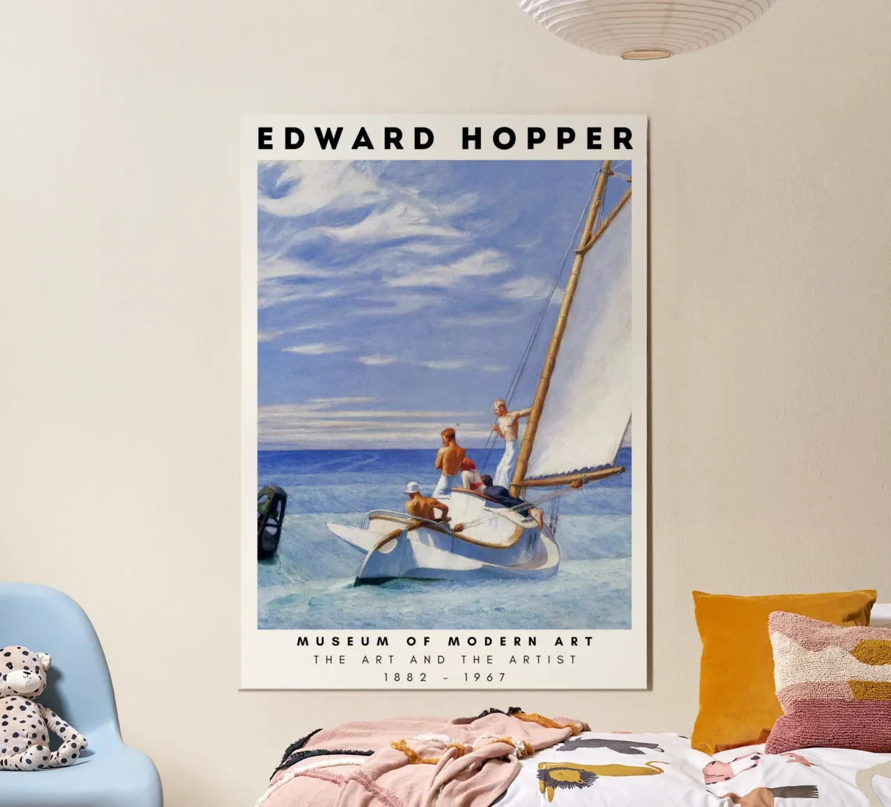 Edward Hopper Deining van de grond - Amerikaans realisme Print poster met aluminium frame van NorwesClub