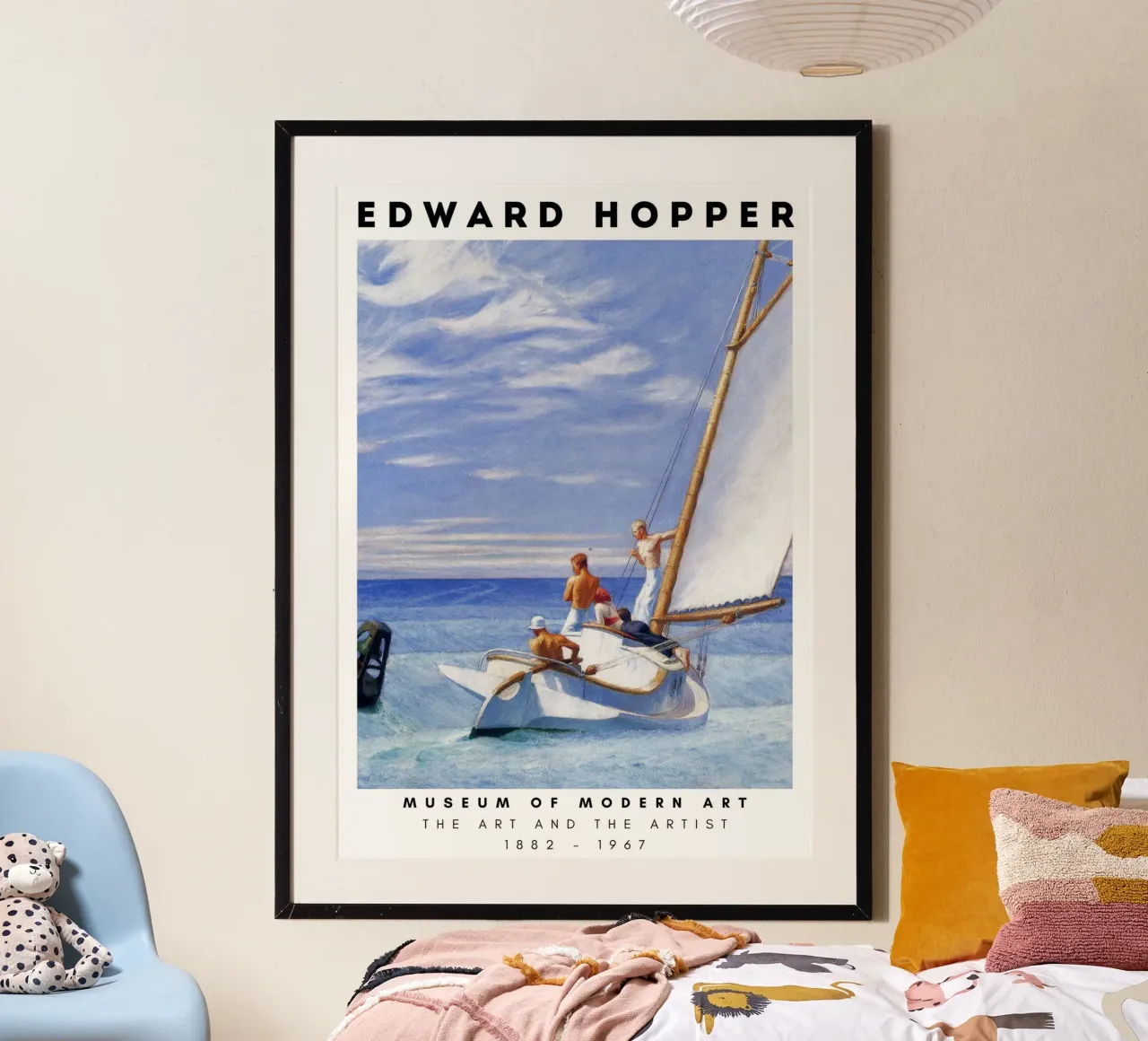 Edward Hopper Deining van de grond - Amerikaans realisme Print poster met aluminium frame van NorwesClub