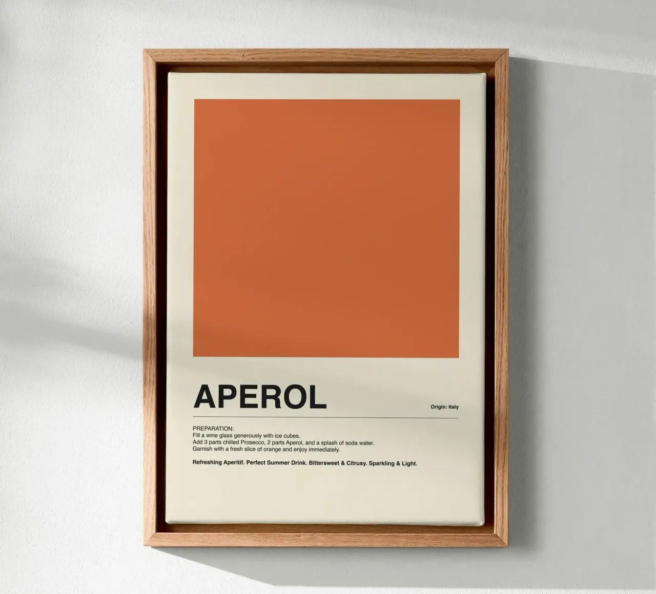 Aperol Dreams – Orange & Beige tela con Cornice a cassetta da ni-ja artboutique