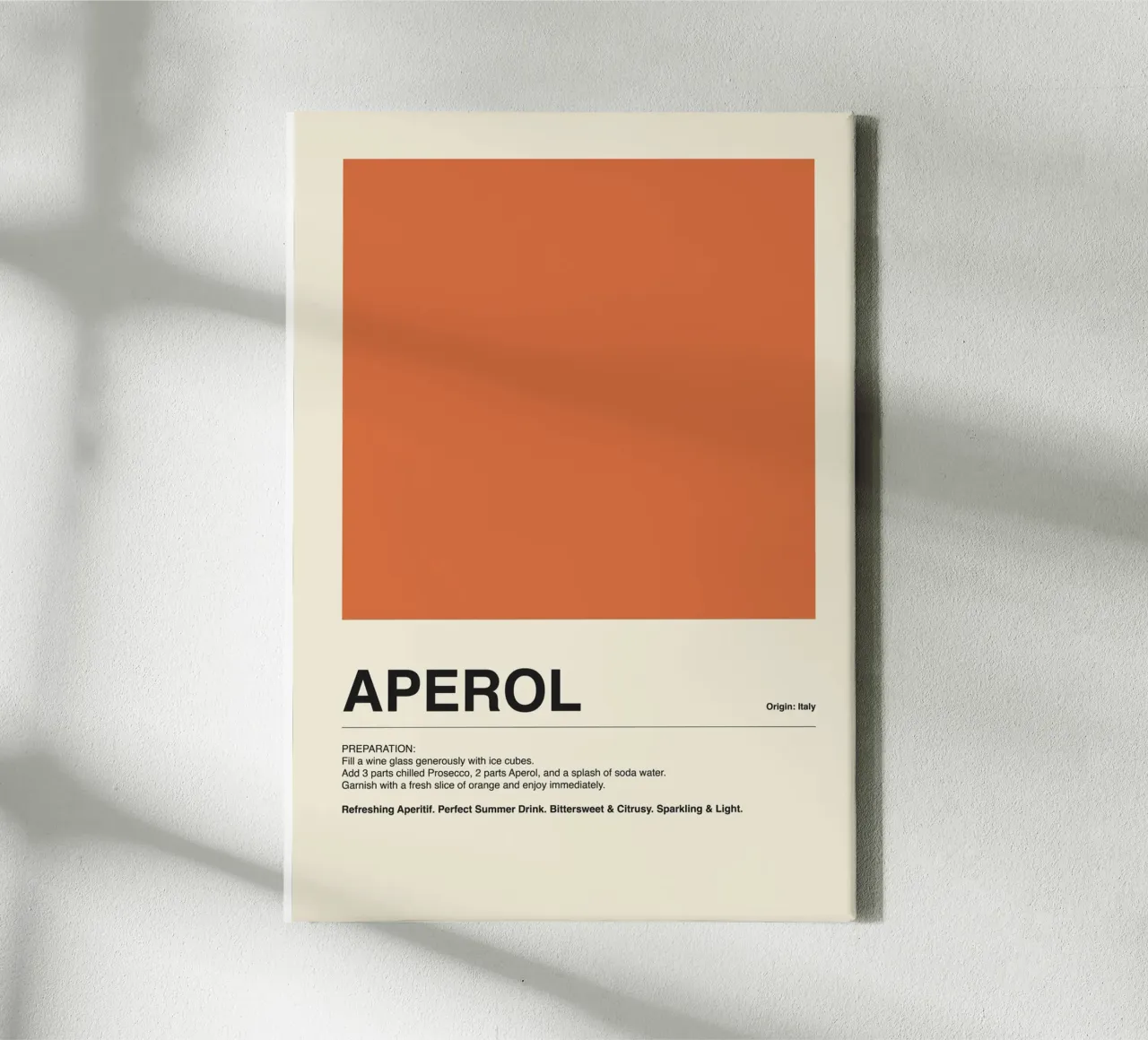Aperol Dreams – Orange & Beige tela con Cornice a cassetta da ni-ja artboutique