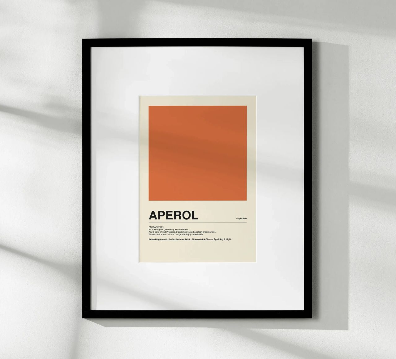 Aperol Dreams – Orange & Beige Poster von ni-ja artboutique
