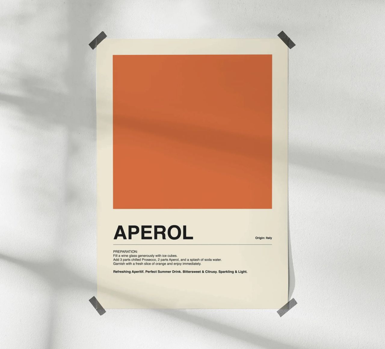 Aperol Dreams – Orange & Beige Poster von ni-ja artboutique