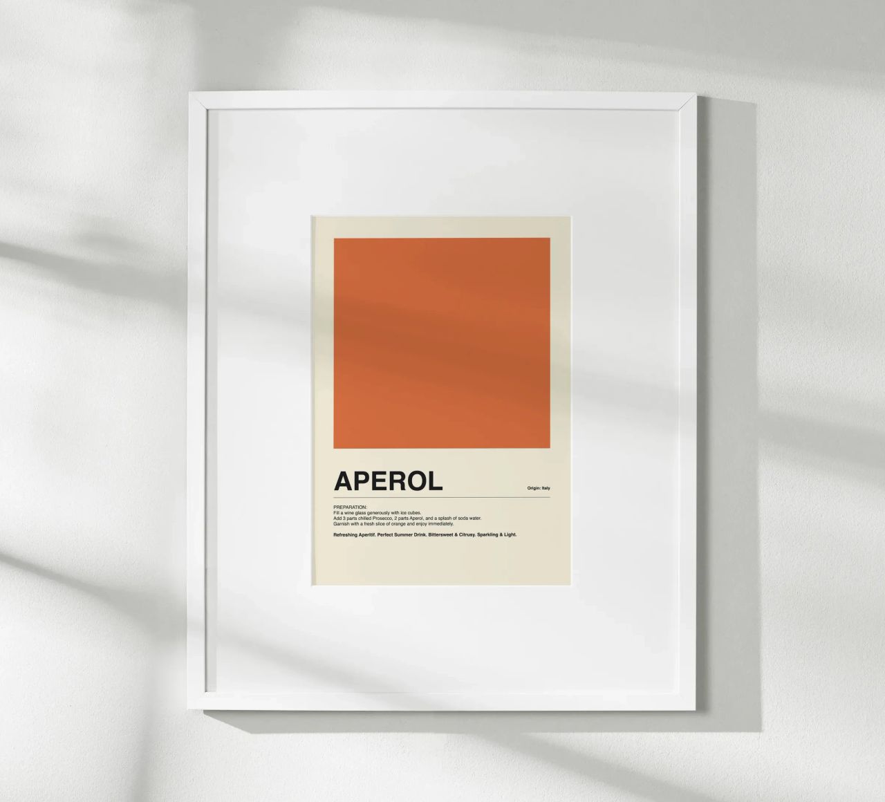 Aperol Dreams – Orange & Beige Poster von ni-ja artboutique