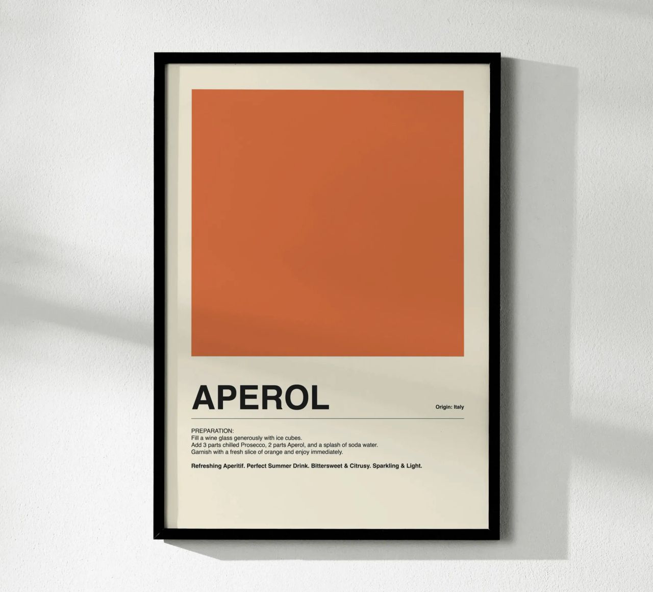 Aperol Dreams – Orange & Beige Poster von ni-ja artboutique
