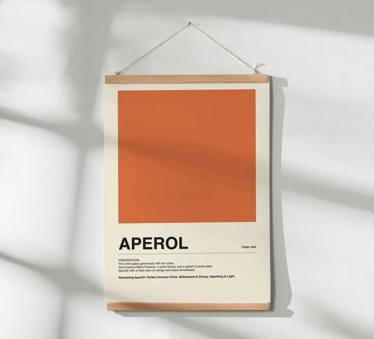 Aperol Dreams – Orange & Beige Poster von ni-ja artboutique