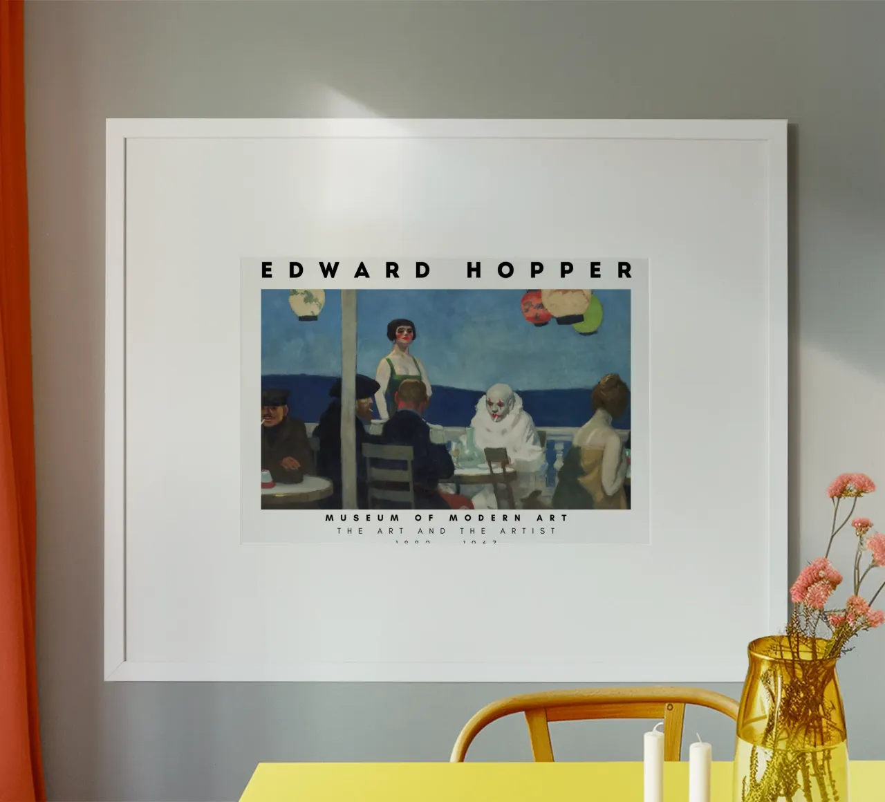 Edward Hopper Soir Bleu - Amerikanischer Realismus Kunst Poster von NorwesClub