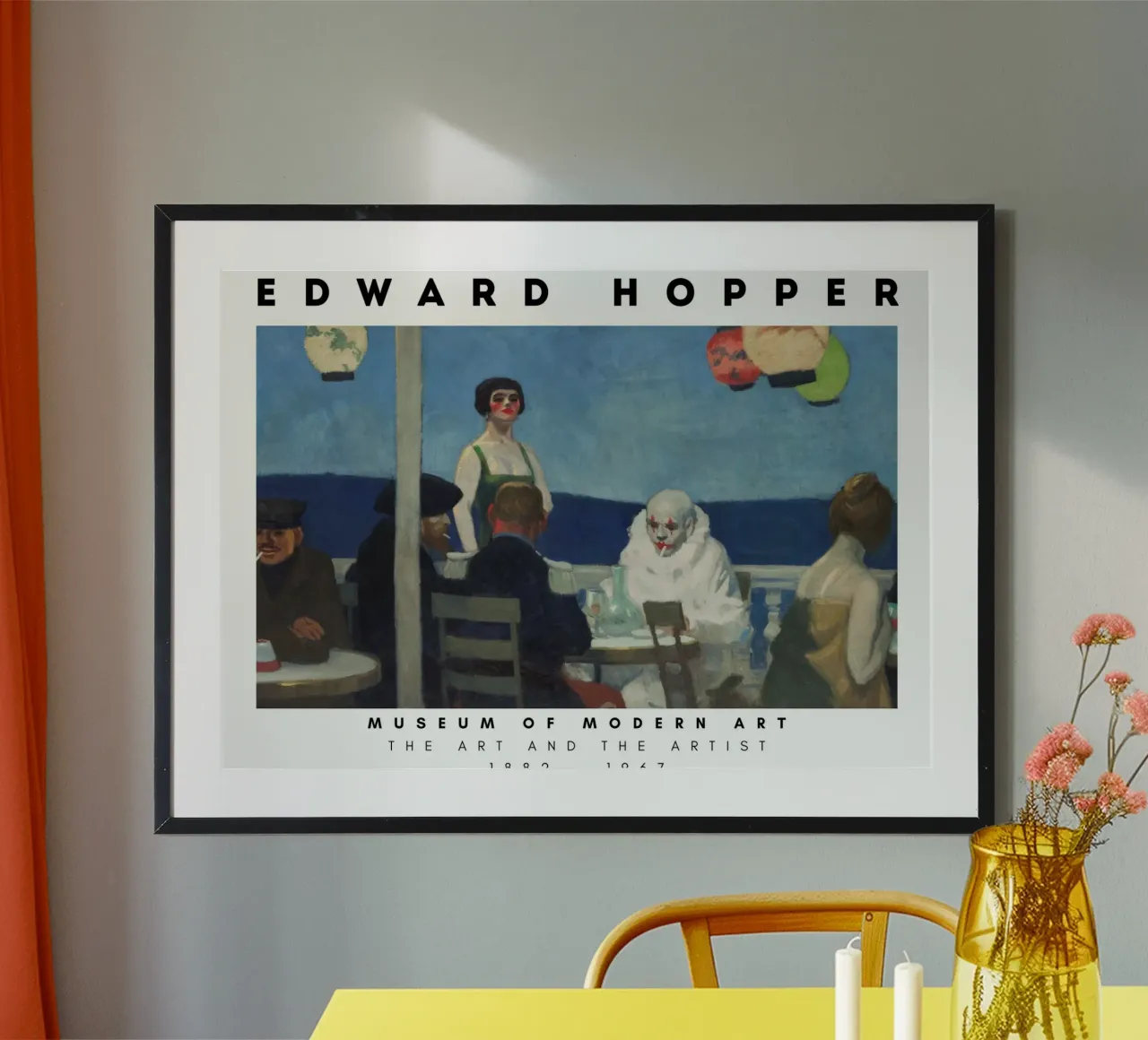 Edward Hopper Soir Bleu - Amerikanischer Realismus Kunst Poster von NorwesClub