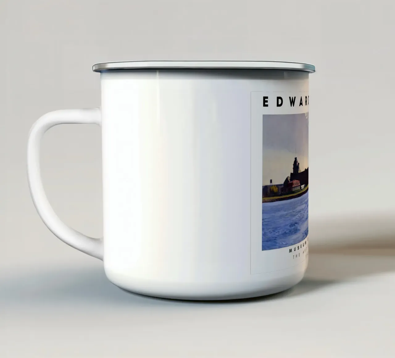 Edward Hopper L'isola di Blackwell - Realismo urbano tazza in smalto da NorwesClub