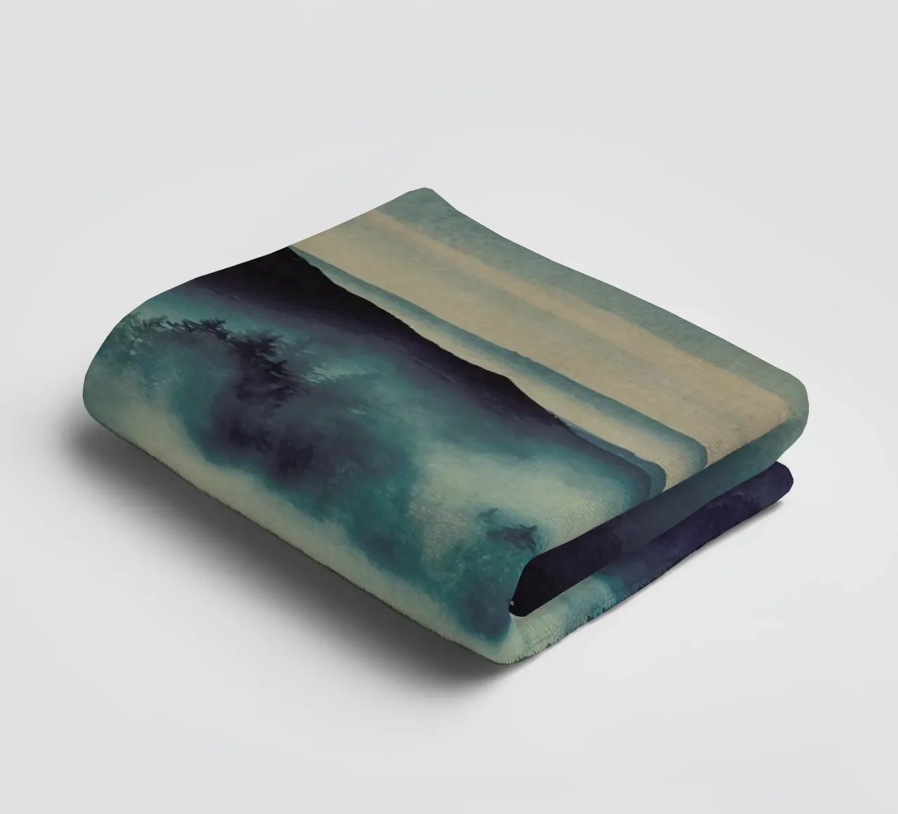 Mountain Range and Pine Forest towel by Ingrid Beddoes