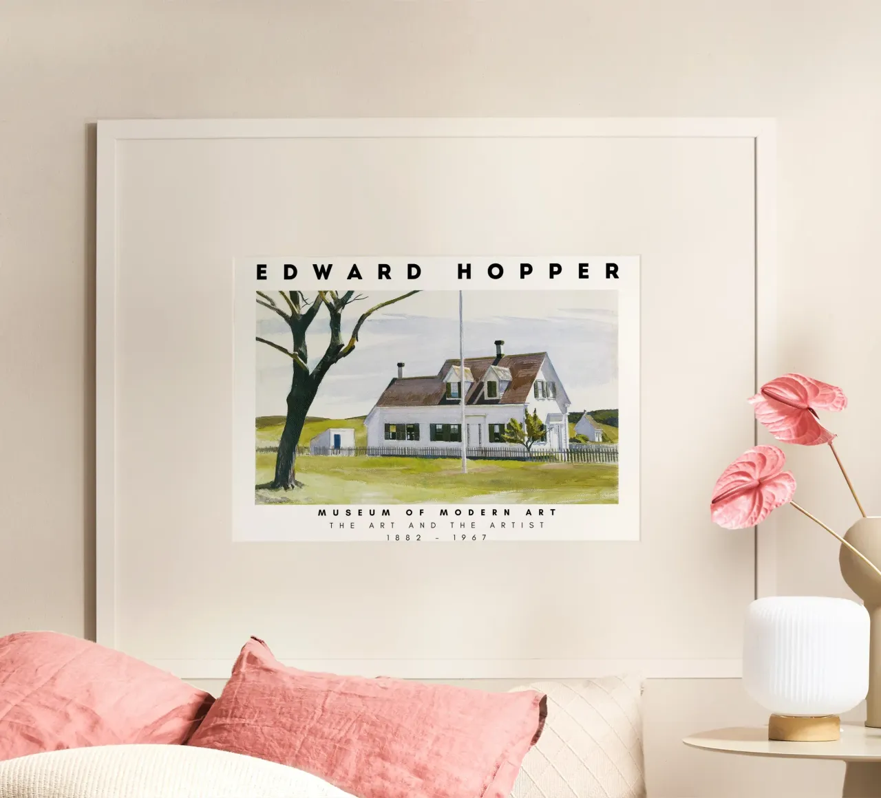 Edward Hopper Dode boom Lombardhuis - Realisme poster van NorwesClub