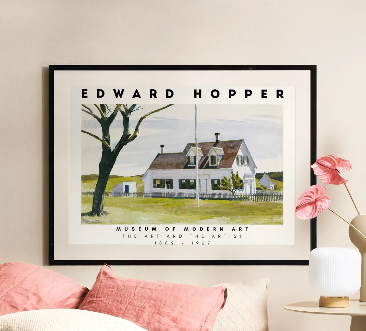 Edward Hopper Dode boom Lombardhuis - Realisme poster van NorwesClub