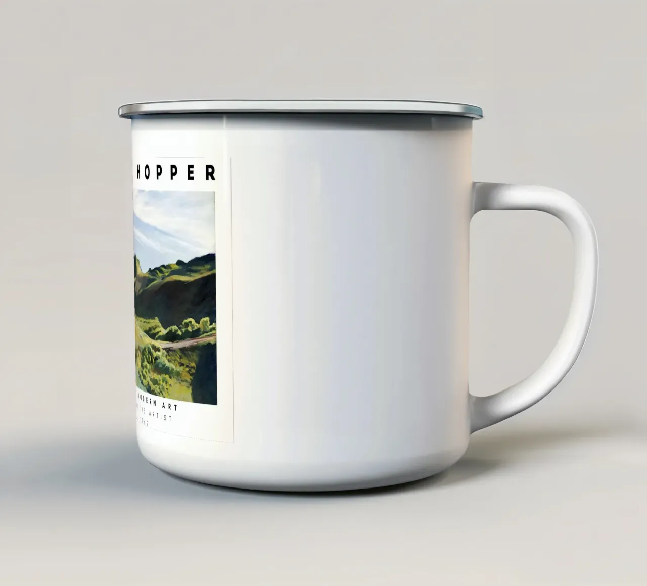 Edward Hopper La gobba del cammello - Realismo americano tazza in smalto da NorwesClub