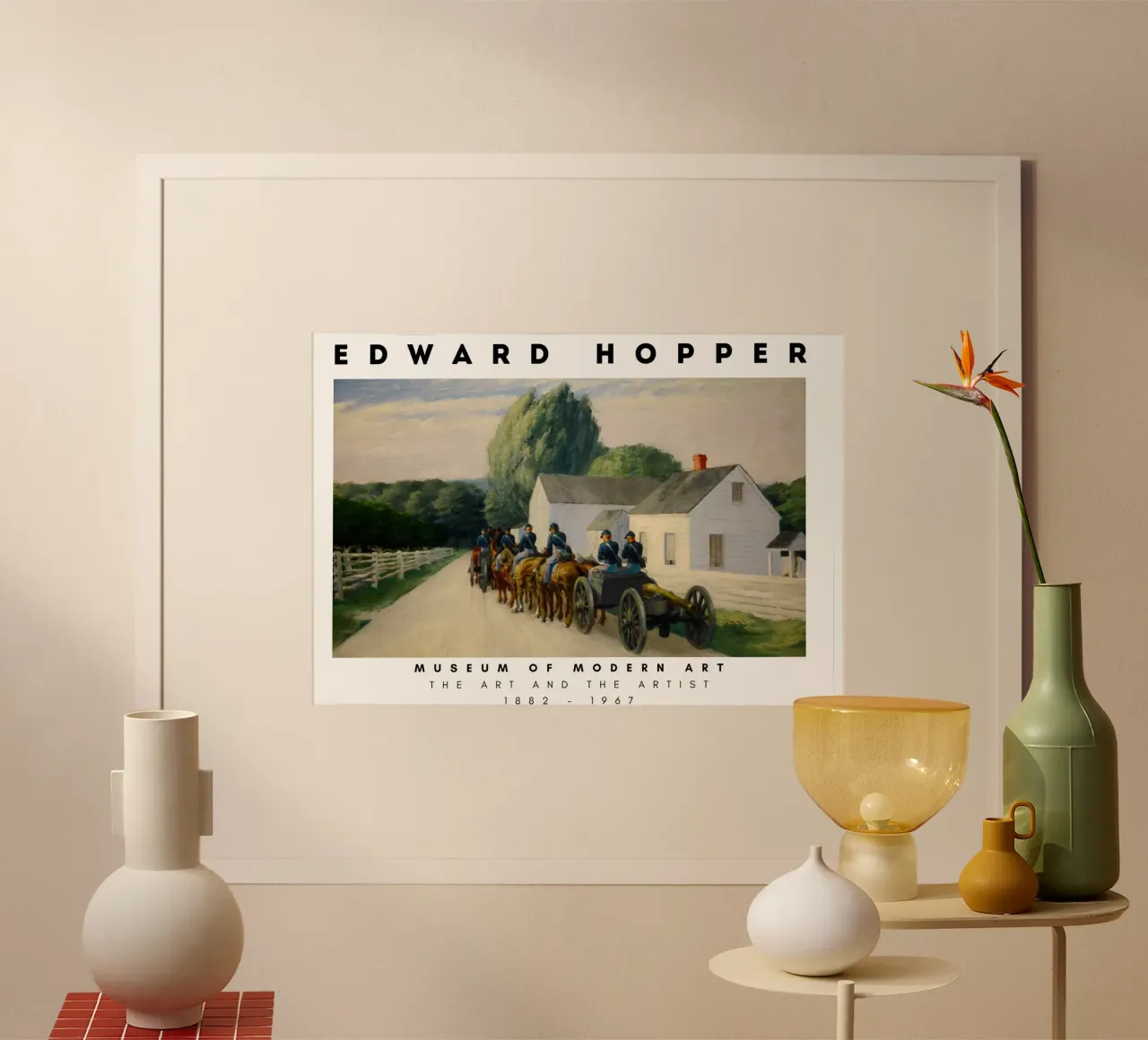 Edward Hopper Batteria leggera di Gettysburg - Realismo poster con telaio in alluminio da NorwesClub