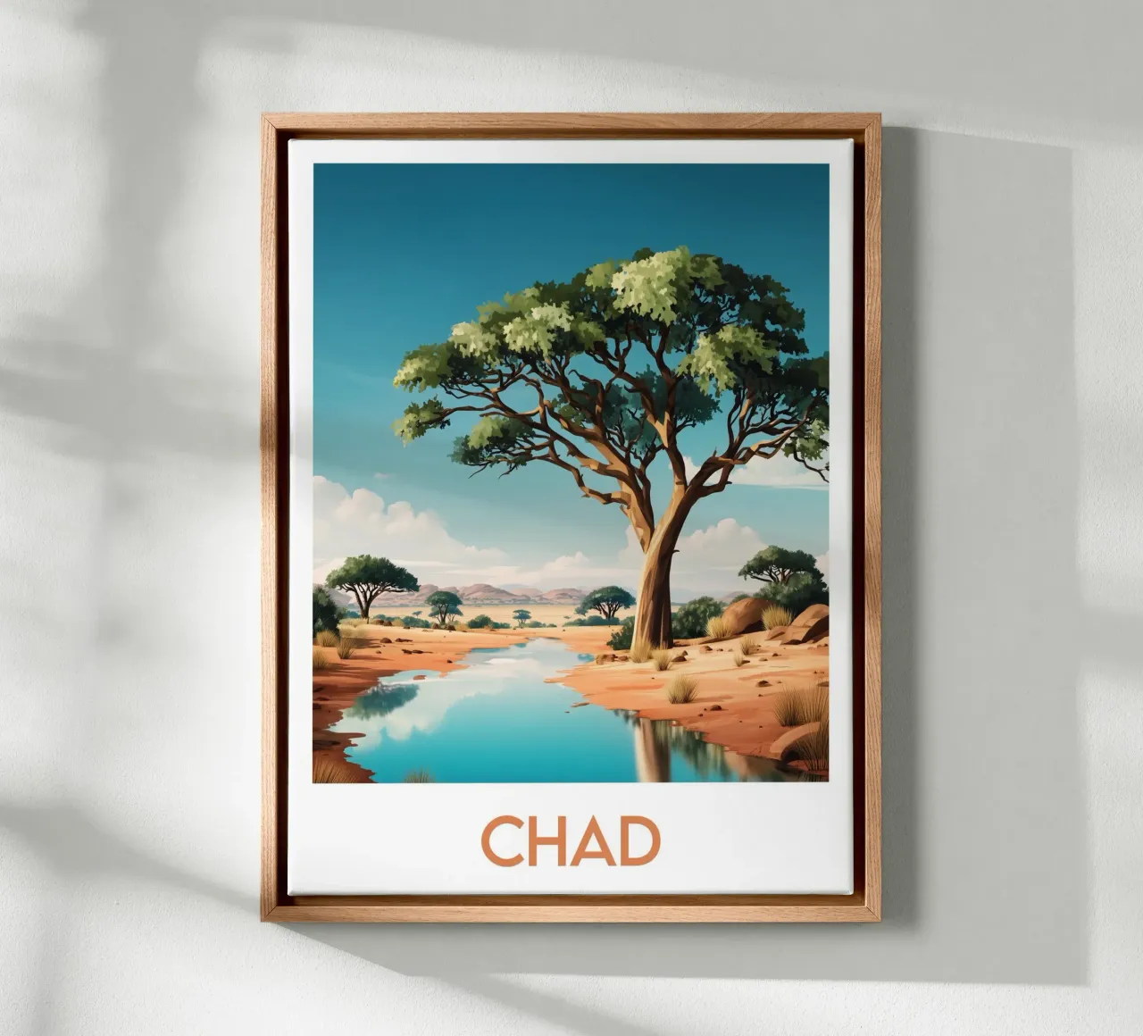 Chad affiche canvas met Baklijst van Frame the World