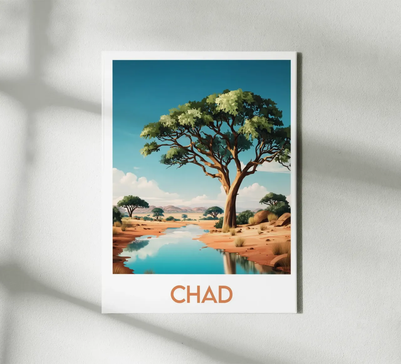 Chad affiche canvas met Baklijst van Frame the World