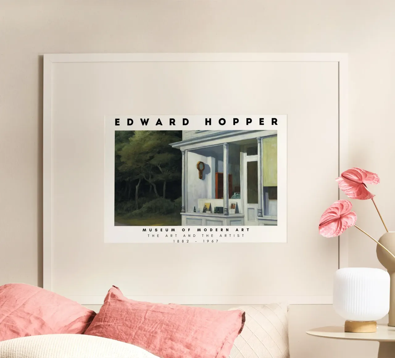 Edward Hopper Sette A.M. | Realismo Americano Vetrina poster con telaio in alluminio da NorwesClub