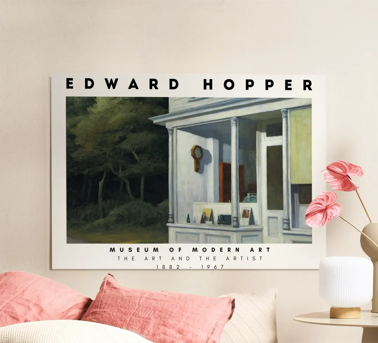 Edward Hopper Sette A.M. | Realismo Americano Vetrina poster con telaio in alluminio da NorwesClub