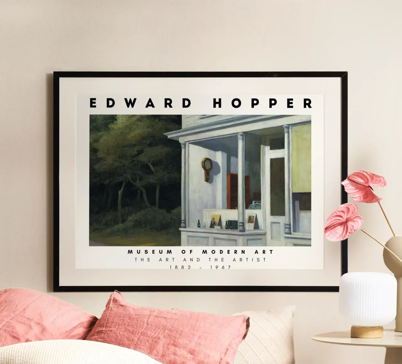 Edward Hopper Sette A.M. | Realismo Americano Vetrina poster con telaio in alluminio da NorwesClub