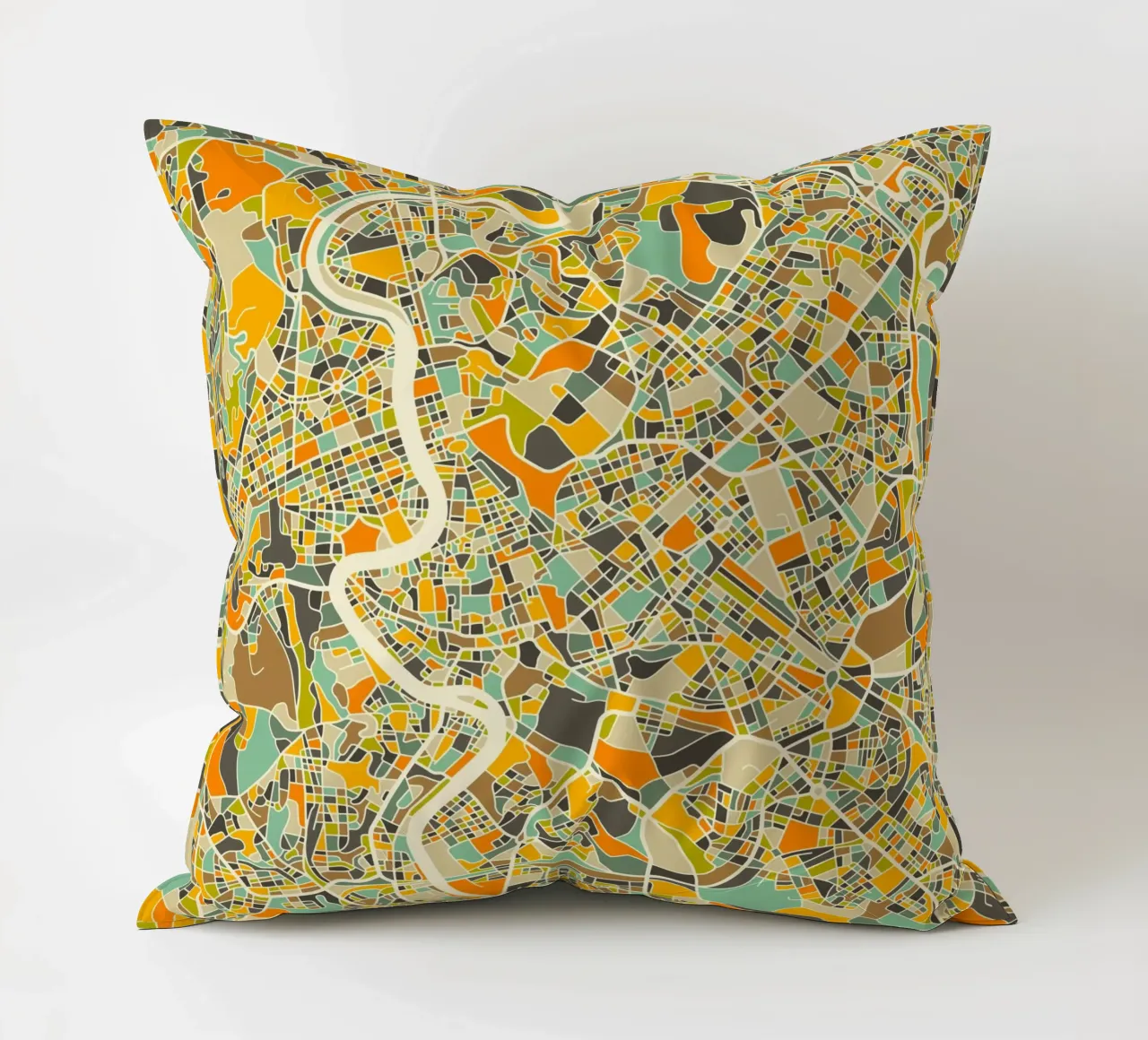 Mappa di Roma cuscino da Jazzberry Blue