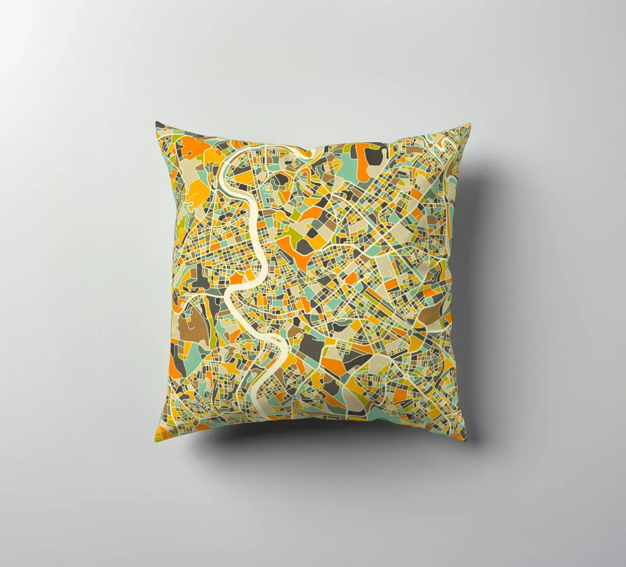 Mappa di Roma cuscino da Jazzberry Blue