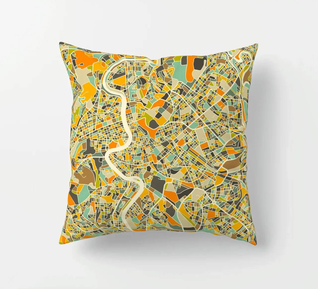 Mappa di Roma cuscino da Jazzberry Blue