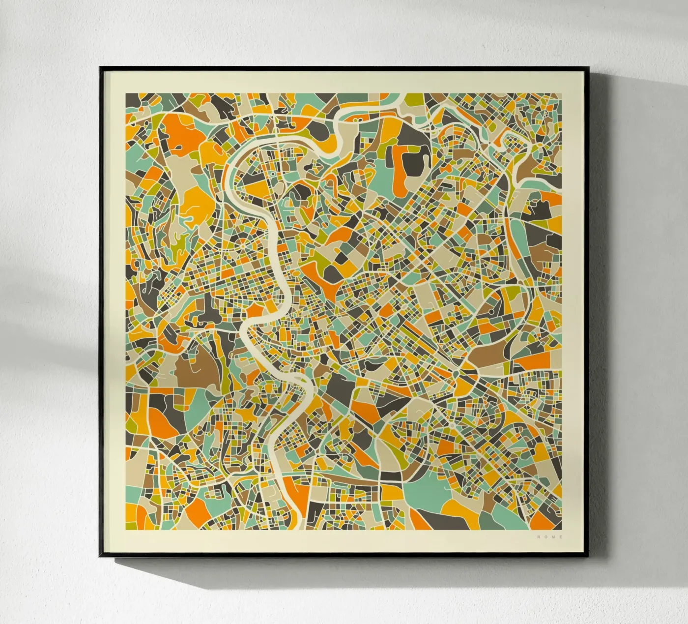 Mappa di Roma plexiglass da Jazzberry Blue