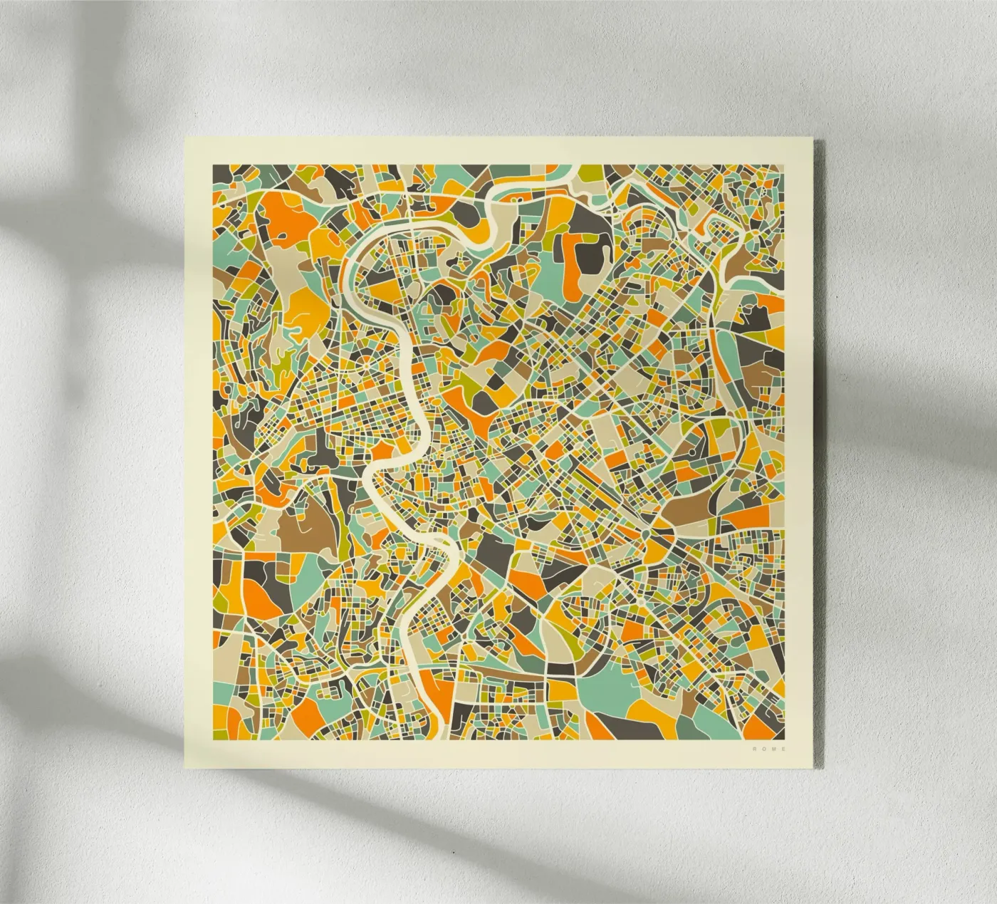 Mappa di Roma plexiglass da Jazzberry Blue