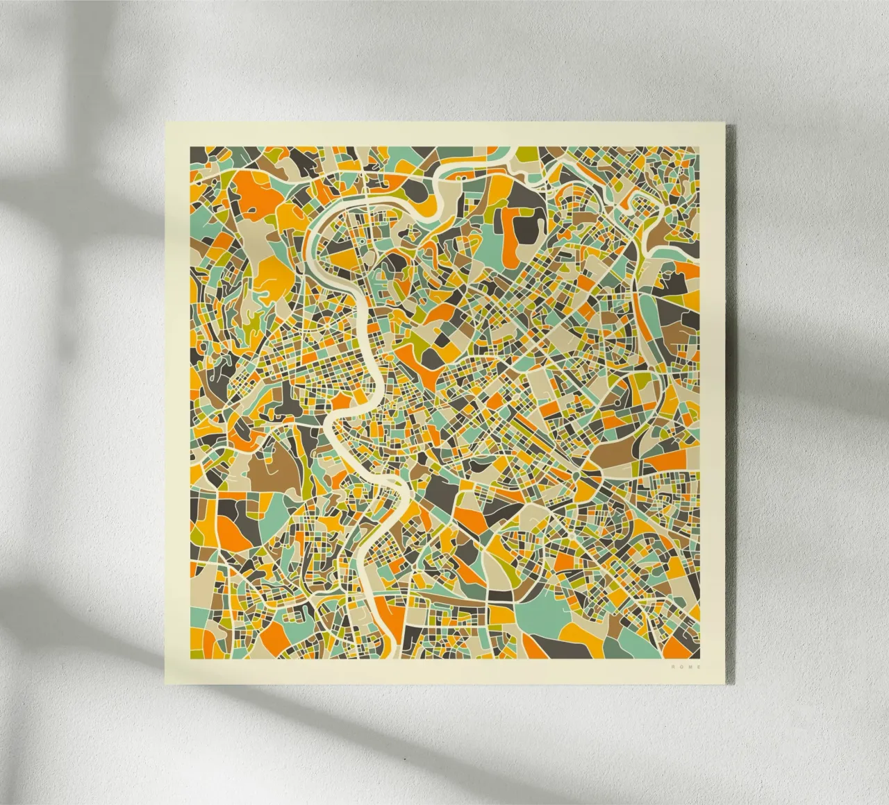 Rome Map acrylic glass by Jazzberry Blue